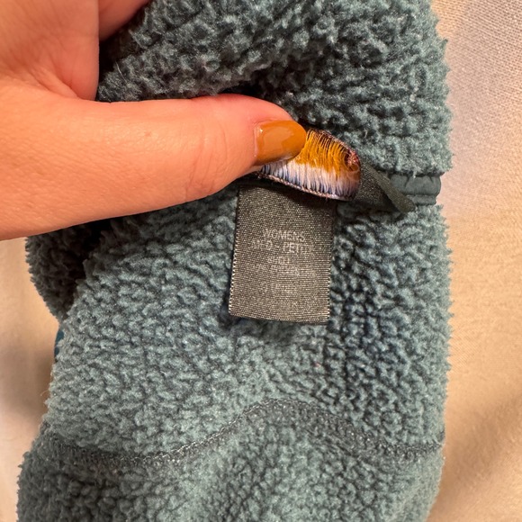 LL Bean Womens Med Petite Green Fleece Jacket Full Zip Thermal Pro - Picture 7 of 9